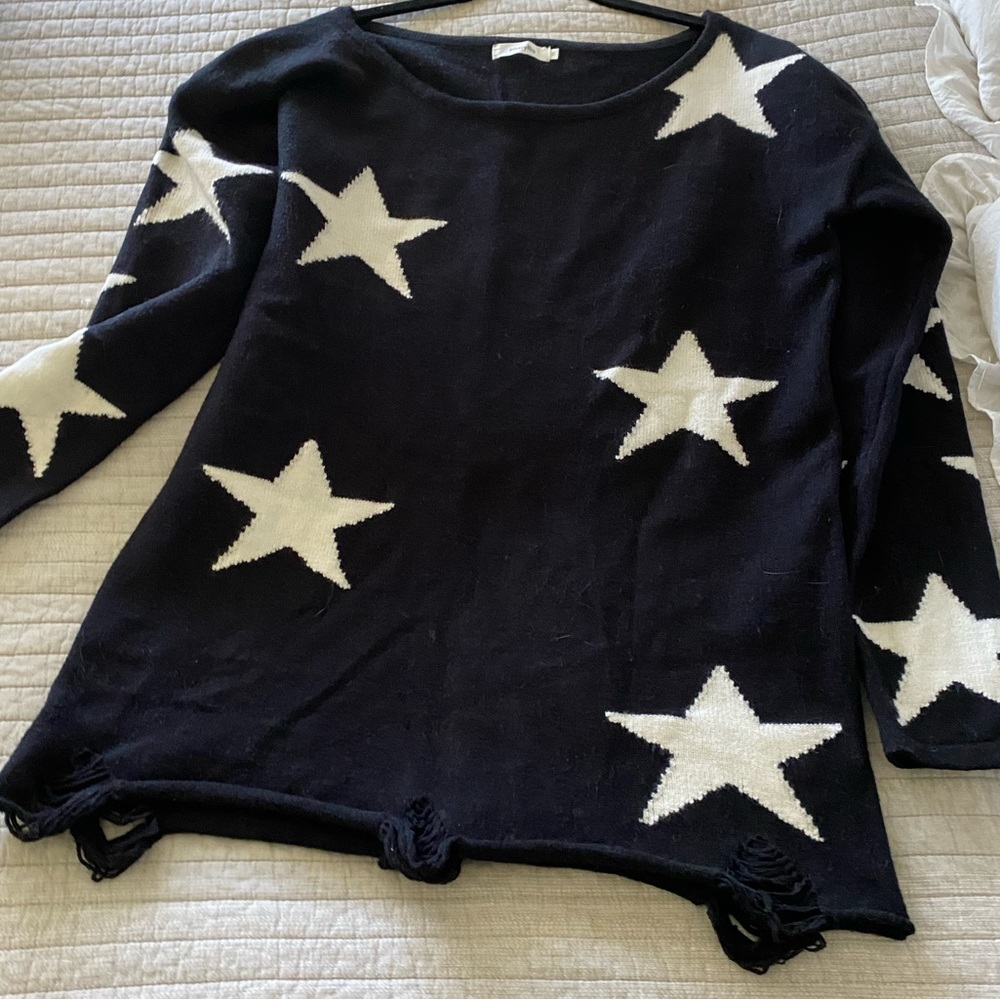 Amaryllis B/W Star Sweater XL